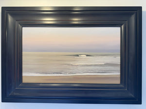 Jeff Aeling, Oil on Board, "Wave at Sunset, Cape Hateras, NC" 1999, 16" x 24"