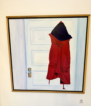 Original Oil on Canvas, Still Life with Coat, Signed by Artist