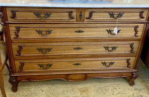 Antique Marble Top Wood Dresser (As Is)