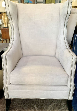 Modern Nailhead Wingback Chair