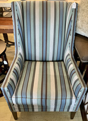 Mitchel Gold Striped Wingback Chair