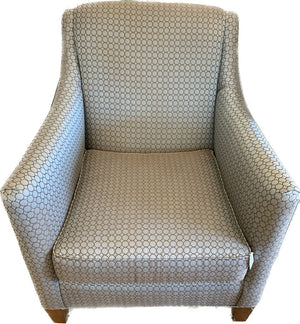 Mitchell Gold Blue & Brown Circle Patterned Chair